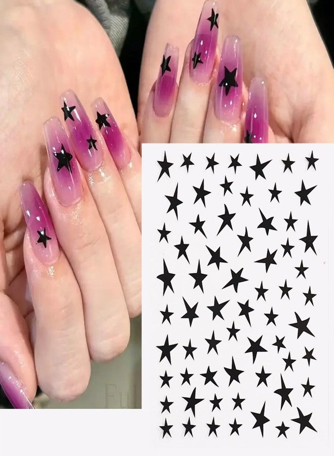 DANNEASY 36 Sheets Varied Nail Art Stickers, Butterfly Flower Letter Star French Tips Gold Nail Decals Self-Adhesive Nail Design Stickers Colorful Nail Stickers for Nail Art Women Kids - Image 4