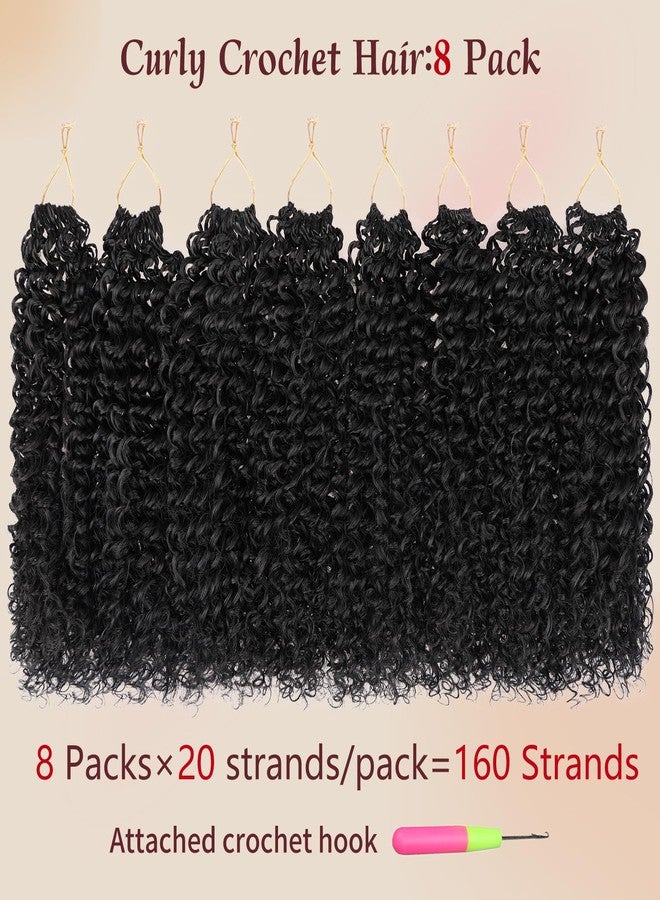 Beverlee Kinky Curly Micro Twist Crochet Hair - 8 Inch, 8 Packs, Synthetic Wavy Pre-Looped for Black Women - Image 4