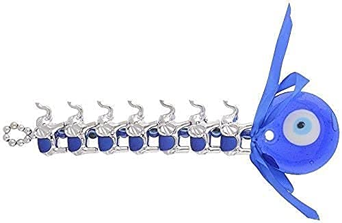 Ripe India® Nazar Suraksha Turkish Evil Eye Talisman Door Wall Car Hanging Amulet (Blue 5 Elephants) - Image 2
