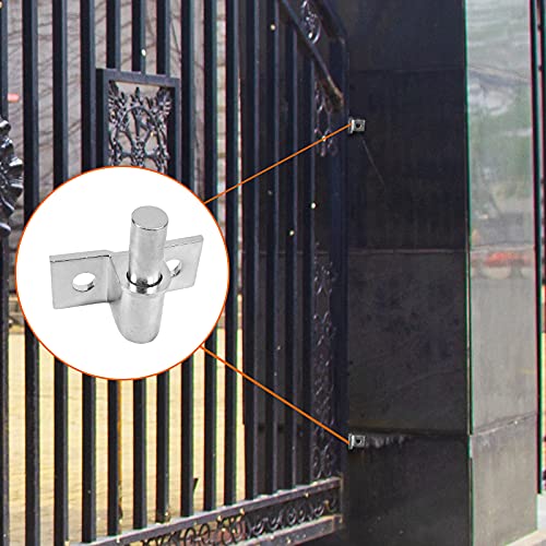Foozet 2 Pack Wall Mount Gate Hinge, Wood Fence Link Gate Hinges with 5/8 Hinge Pin Diameter Heavy Duty Outdoor Post Chain Hinge Galvanized Steel-Horizontal Mount - Image 5