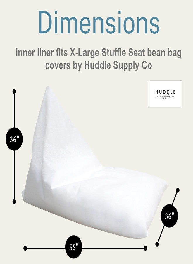 Huddle Supply Co بطانة كيس الفول من هادل سبلاي كو، مقعد دمية مصمم، غطاء كيس فول كبير جدًا - Image 4