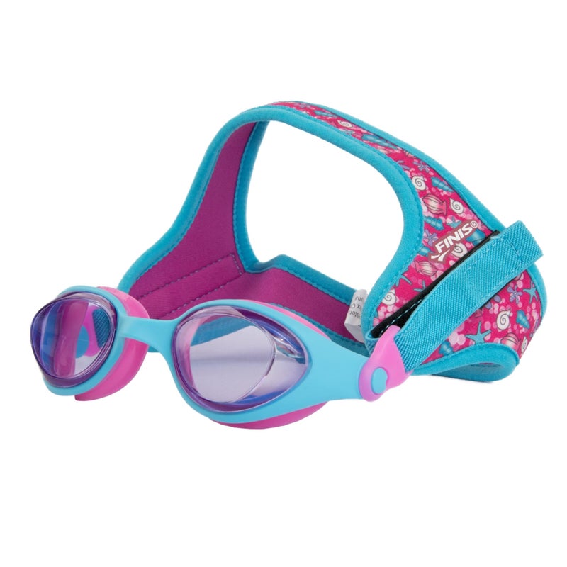 FINIS DragonFly Kids Swim Goggles - Ages 3-8 - UV Protection - Floating Neoprene Strap - Soft Silicone Fit - Shell - Image 1