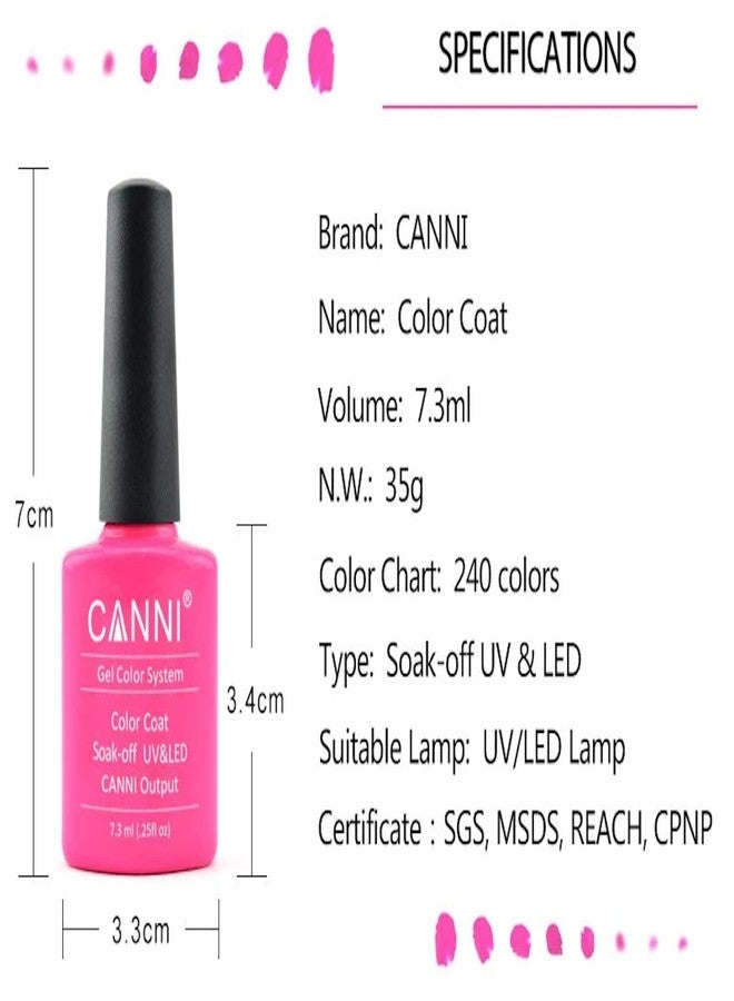 كاني  طلاء أظافر جل CANNI LED UV جل 7.3 مل طلاء أظافر قابل للإزالة بالأشعة فوق البنفسجية LED (CANNI-035) - Image 3