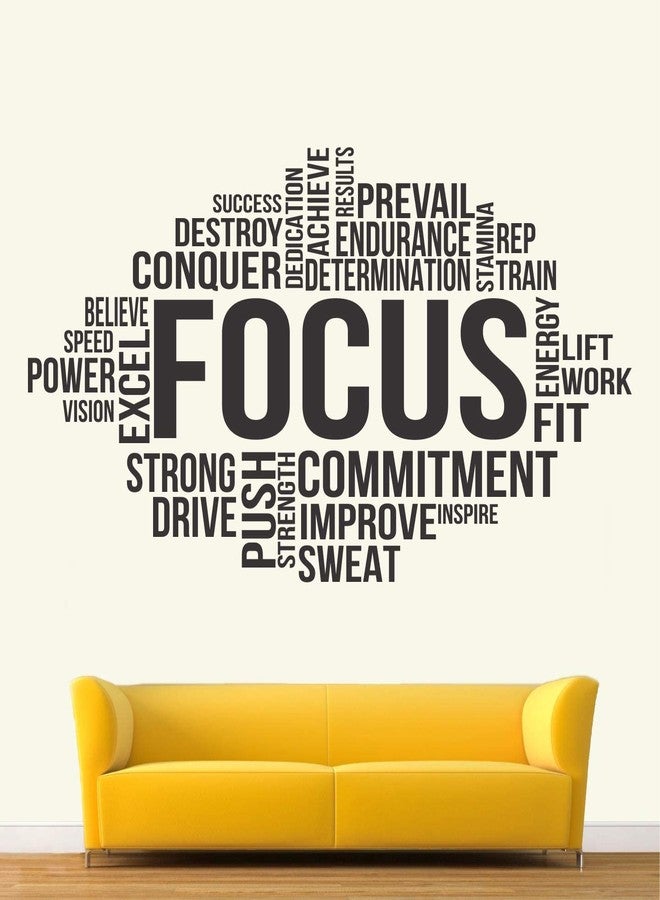 Techgifti Motivational - Quotes - Wall Sticker for Bedroom, Living Room, Kids Room, Office (Size - 65 Cm X 125 Cm)(Polyvinyl Chloride) - Image 1