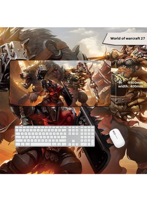 World Of Warcraft Mouse Pad Oversized E-Sports Internet Cafe Game Boys Computer Table Pad Wow Lich King Keyboard Pad-Color:900*400*3mm-Pattern:World Of Warcraft 27