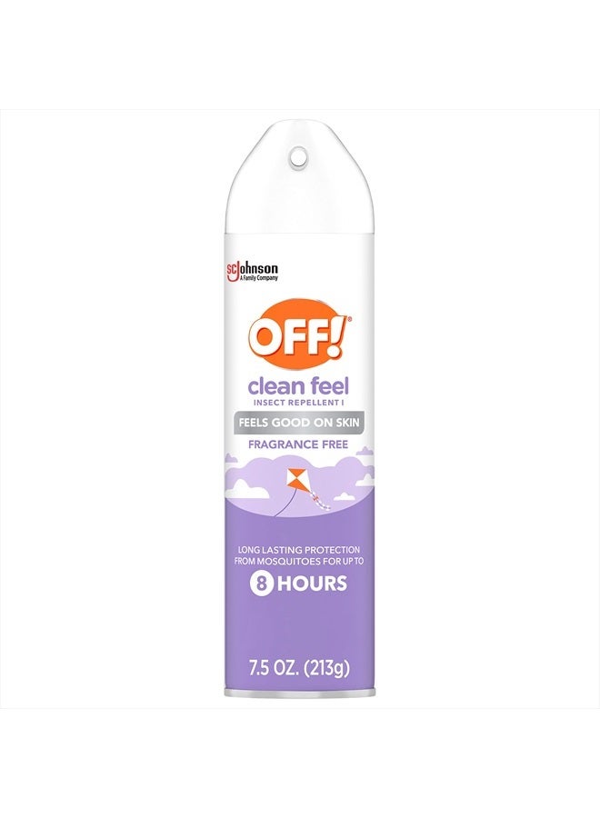 OFF! Clean Feel Insect Repellent Aerosol with 20% Picaridin, Bug Spray with Long Lasting Protection from Mosquitoes, Feels Good on Skin, 7 oz - Image 1