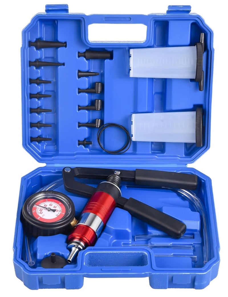 DHA 2 in 1 Hand Held Vacuum and Pressure Pump Tester Brake Fluid Bleeding Kit for Car and Motorcycle - Image 1