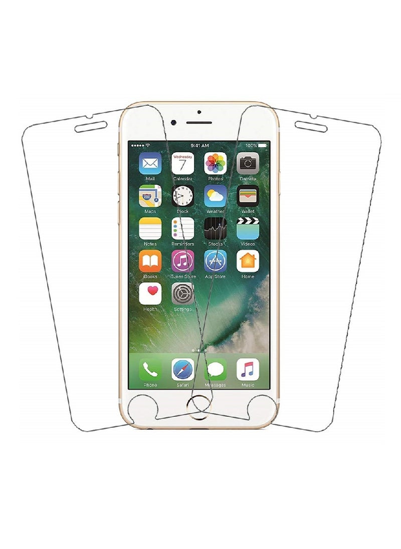 Super 2 Pieces Tempered Glass Screen Protector Clear Designed For iPhone 7 Plus Full Screen Coverage And Bubble Free - Image 1