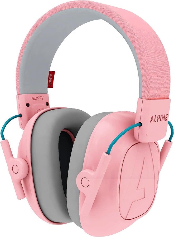 ألبين سماعات أذن Alpine Muffy Kids - حماية سمعية - معتمدة من CE وANSI - قابلة للتعديل للأعمار من 3 إلى 16 عامًا - سماعات رأس عازلة للضوضاء - خفض الصوت بمقدار 25 ديسيبل - مثالية للحماية ومساعدة التركيز - وردي - Image 1