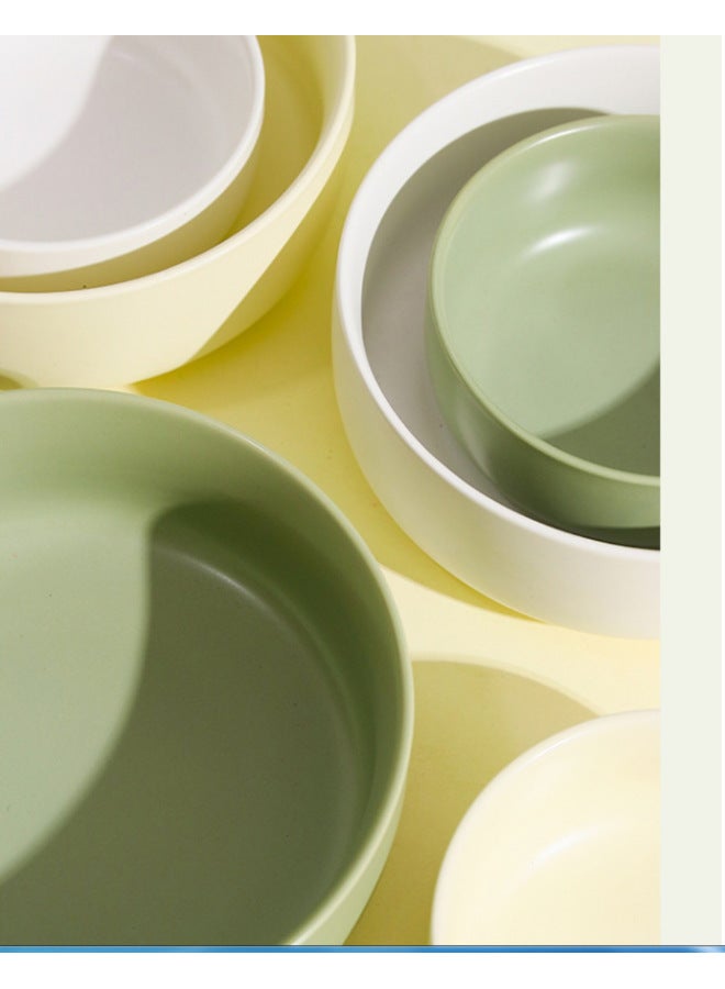 Matte Ceramic Rice Bowl Household Black Porcelain Bowl Restaurant Soup Bowl Nordic Style Tableware Creative Breakfast Bowl-Specifications:15.5*15.5*6CM-Capacity:601-700ml - Image 4