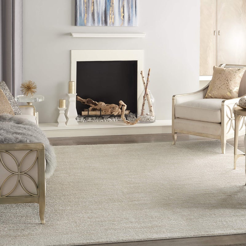 Nourison Home Nourison Essentials Ivory Beige 7' x 10' Area Rug - Easy Clean, Non Shedding, Bed Room, Living Room, Dining Room, Kitchen (7' x 10') - Image 1