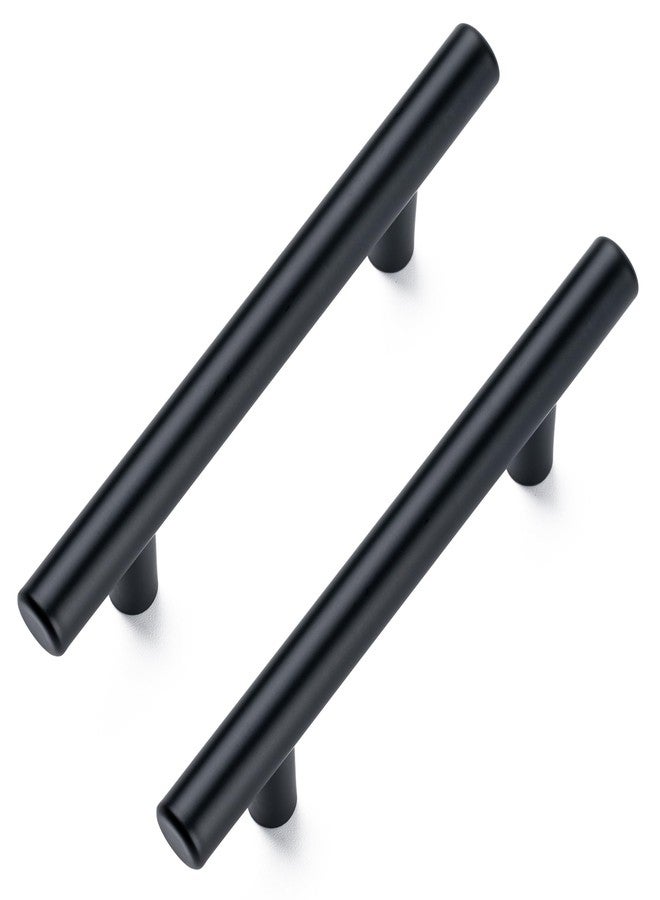 Aegero 10 Pack 5'' Cabinet Pulls Matte Black Stainless Stainless Steel Kitchen Drawer Pulls Cabinets Handles, 3 Inch Hole Center - Image 1