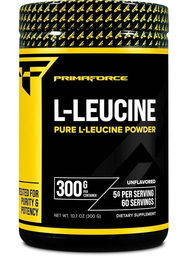 Primaforce بريمافورس L-ليوسين (300 جرام | 60 حصة) - مسحوق L-ليوسين نقي، 5 جرام لكل حصة - Image 1