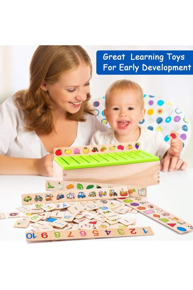 العاب مونتيسوري الخشبية لانشطة تعلم الصغار صندوق فرز تعليمية لرياض الاطفال وقبل المدرسة للتوحد المهارات الحركية للبنات والاولاد - Image 5