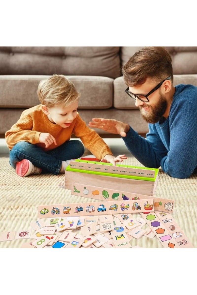 العاب مونتيسوري الخشبية لانشطة تعلم الصغار صندوق فرز تعليمية لرياض الاطفال وقبل المدرسة للتوحد المهارات الحركية للبنات والاولاد - Image 3