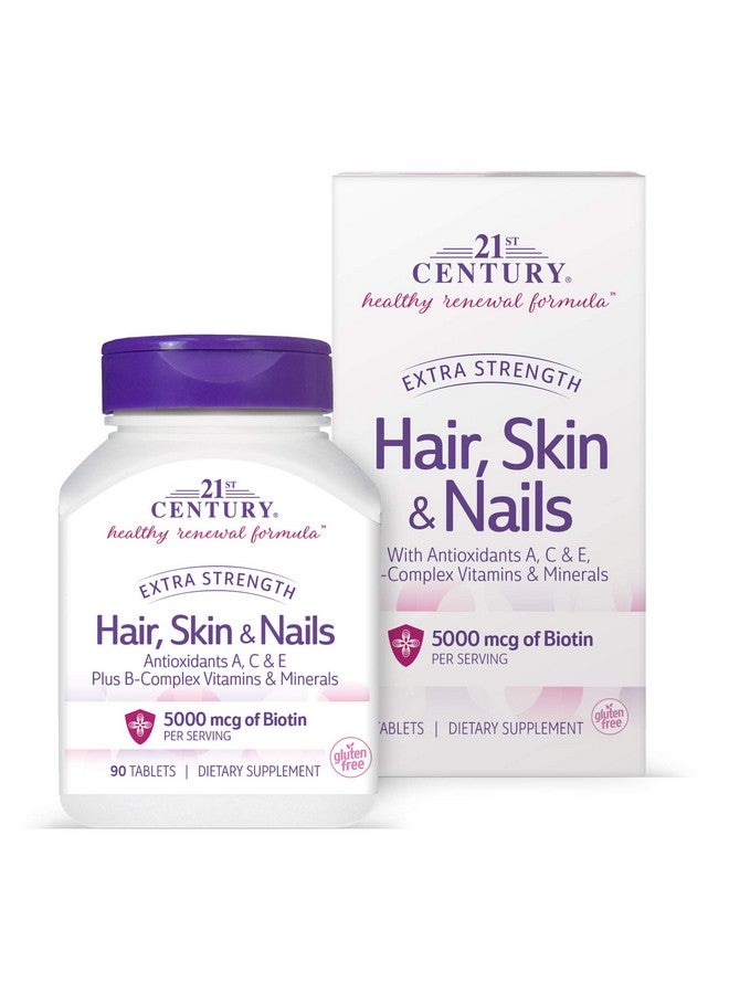 21st Century Hair, Skin and Nails Extra Strength Tablets, 90 Count (27847) - Image 1