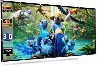 SAVSOL 150 Inch 16:9 HD Projector Screen, Portable Widescreen Foldable Anti-Crease Indoor Outdoor Projector Movies Screen for Home Theater Support (10 Ft (W) x 8 Ft (H)) - Image 1