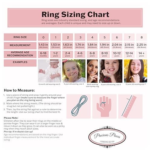 Precious Pieces Sterling Silver 2mm Band Baby Ring for Toddlers and Little Girls (Size 2) - Image 2