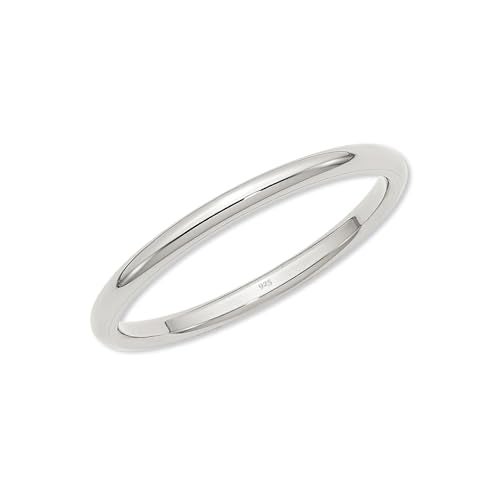 Precious Pieces Sterling Silver 2mm Band Baby Ring for Toddlers and Little Girls (Size 2) - Image 1