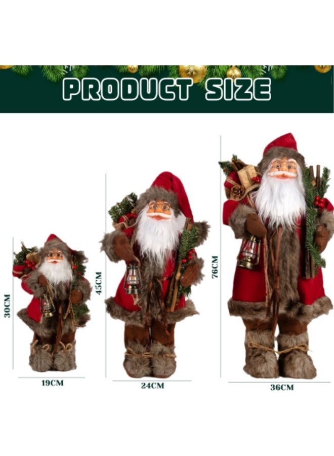 GGEROU تماثيل سانتا كلوز، تمثال سانتا كلوز القابل للجمع، 45 سم - Image 5