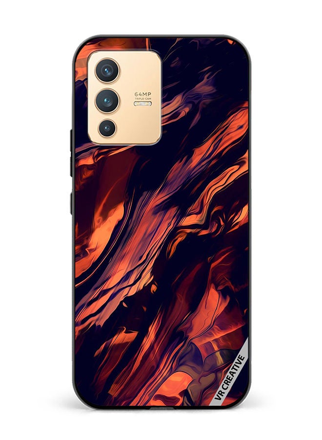 VR CREATIVE غطاء حماية لهاتف فيفو V23 5G بتصميم ألوان مختلطة - Image 1
