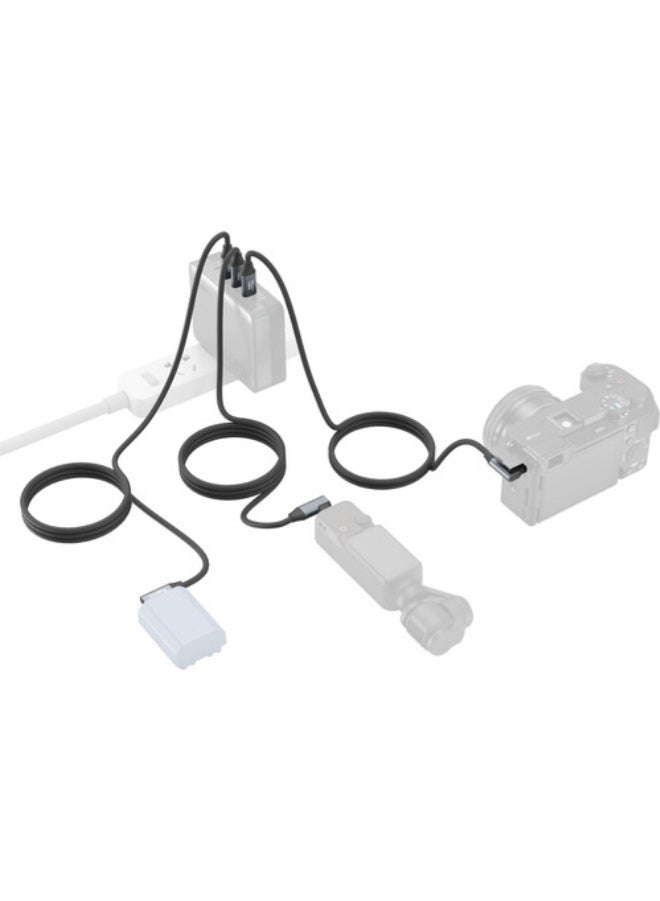 SmallRig USB-C (Straight) to USB-C (Angled) Data Cable (60cm / 23.6in) 4791 - Image 4