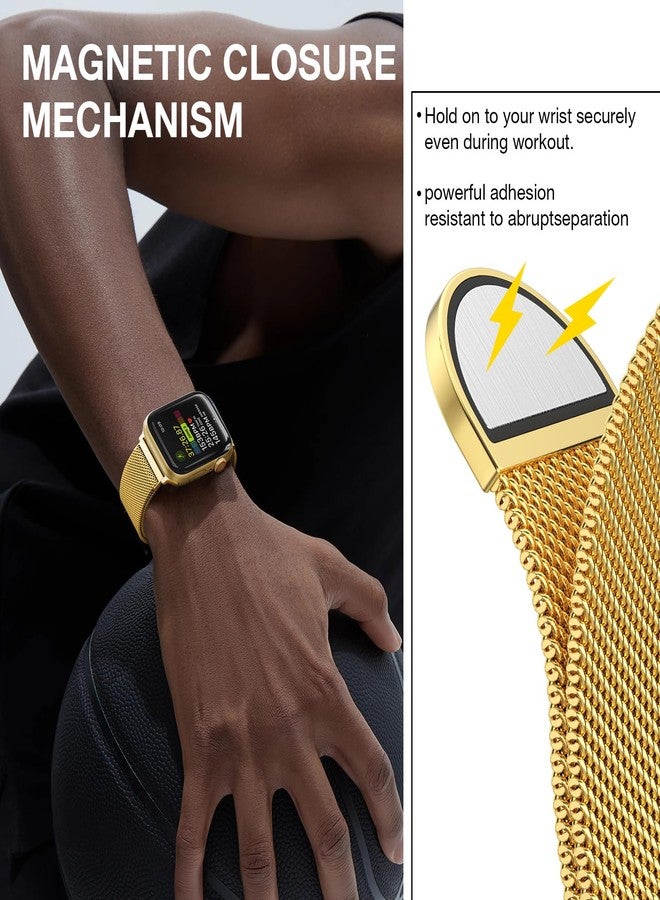 MARGE PLUS Stainless Steel Milanese Loop Compatible with Apple Watch Band 42mm 44mm 45mm 49mm 38mm 40mm 41mm men and women, Mesh Loop Magnetic Clasp Replacement for iWatch Bands Ultra Series 8 7 SE 6 - Image 3