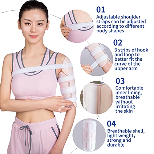 GHORTHOUD Humeral Shaft Fracture Splint Lightweight and Breathable Humeral Fracture Brace for Upper Arm Shoulder LeftRight Arm LongBone Humerus Fracture for Men and WomenSmall - Image 5