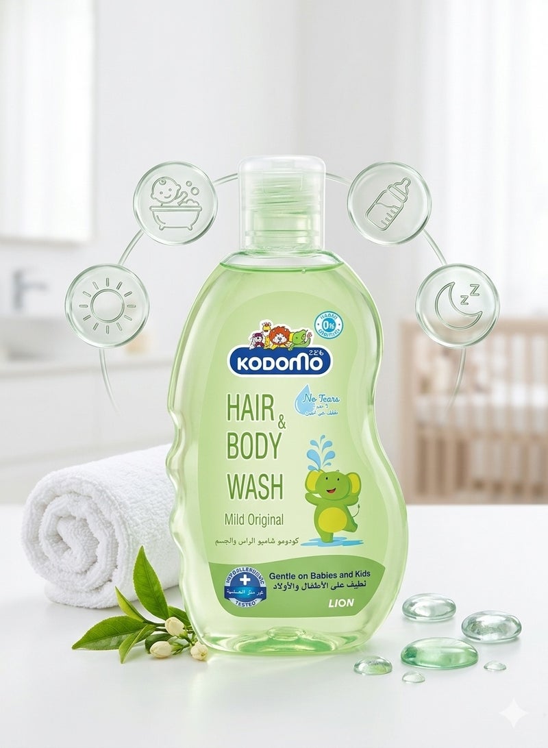 Kodomo Hair & Body Wash Mild Original 200 ml - Image 2