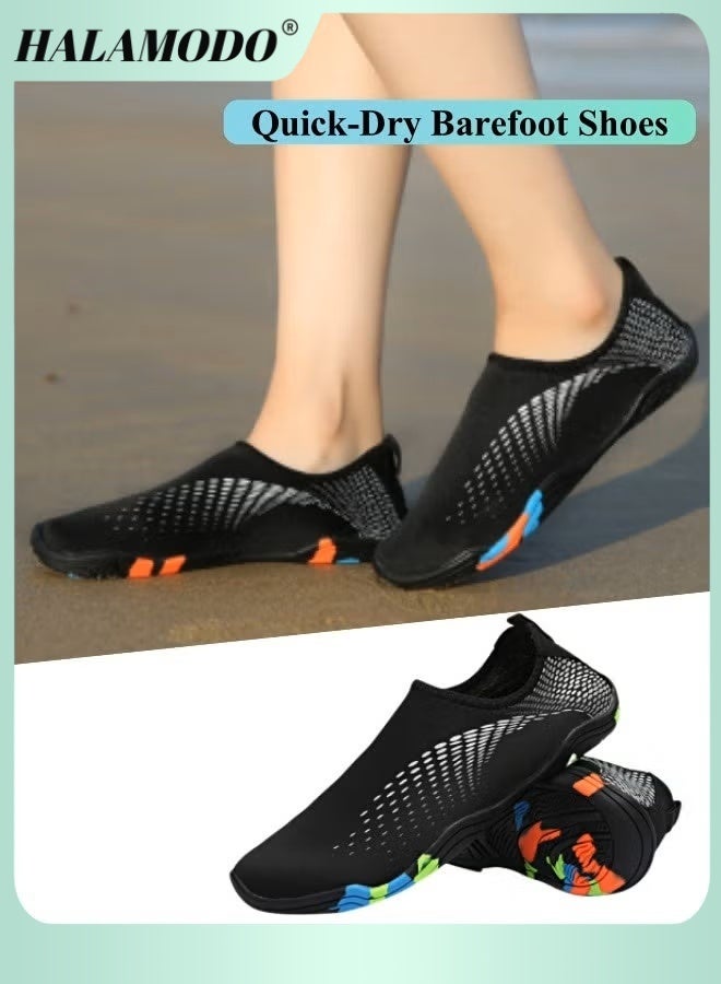 HALAMODO Unisex Quick-Dry Water Sports Barefoot Shoes Aqua Socks Comfort Closed-Toe Sport Athletic Sandal Aqua Lightweight Walking Shoes for Swim Beach Pool Surf Yoga for Women Men - Image 1