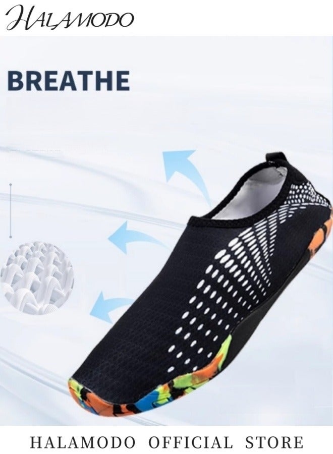 HALAMODO Unisex Quick-Dry Water Sports Barefoot Shoes Aqua Socks Comfort Closed-Toe Sport Athletic Sandal Aqua Lightweight Walking Shoes for Swim Beach Pool Surf Yoga for Women Men - Image 3