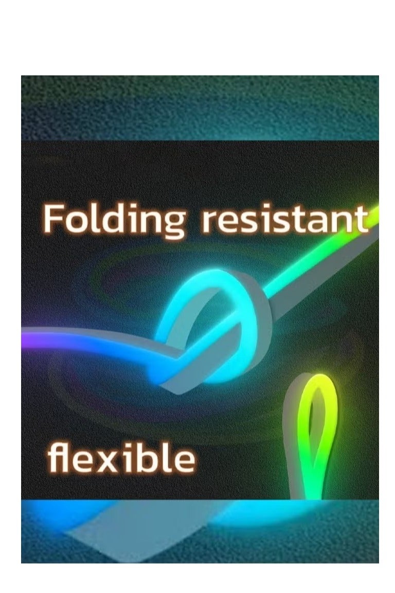 5M Flexible Smart Bluetooth RGB LED Neon Strip Light Sync to Music Lighting for Home Decor Kitchen Bedroom Car Bike Hotel Outdoor Parties Garden Desktop Decoration Mobile App Control USB Powered - Image 5