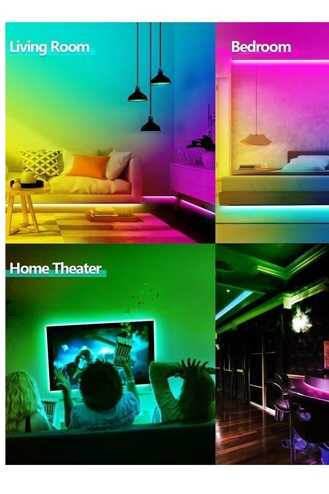 5M Flexible Smart Bluetooth RGB LED Neon Strip Light Sync to Music Lighting for Home Decor Kitchen Bedroom Car Bike Hotel Outdoor Parties Garden Desktop Decoration Mobile App Control USB Powered - Image 2