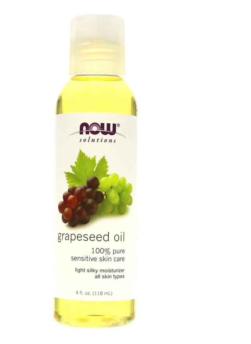 now 100% Pure Grapeseed Oil For Sensitive Skin 118ml  - Image 1