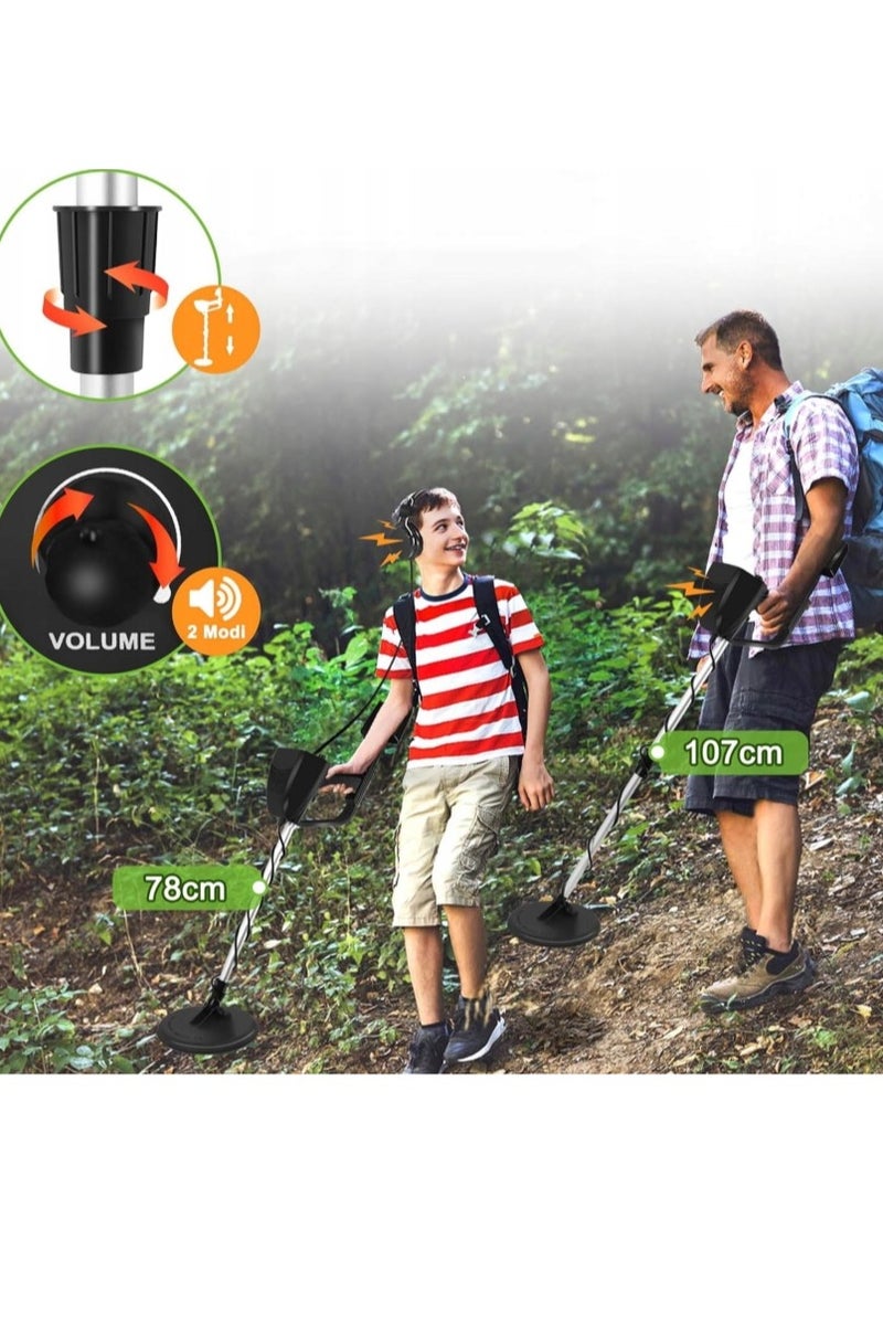 جهاز كشف المعادن تحت الأرض، كاشف الذهب، باحث عن الكنوز للأطفال مع سماعة أذن ومجرفة - Image 4