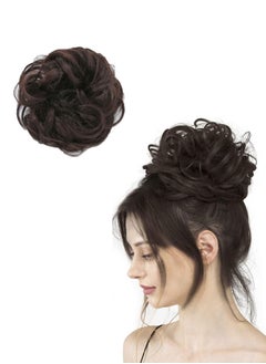Adando Adando 1 PCS Messy Hair Bun Extensions Messy Curly Hair Bun Scrunchie  with Elastic Rubber Band Ponytail Hair Extensions Synthetic Tousled Hair for Women Hair Accessories Donut Roller Bun Wig 