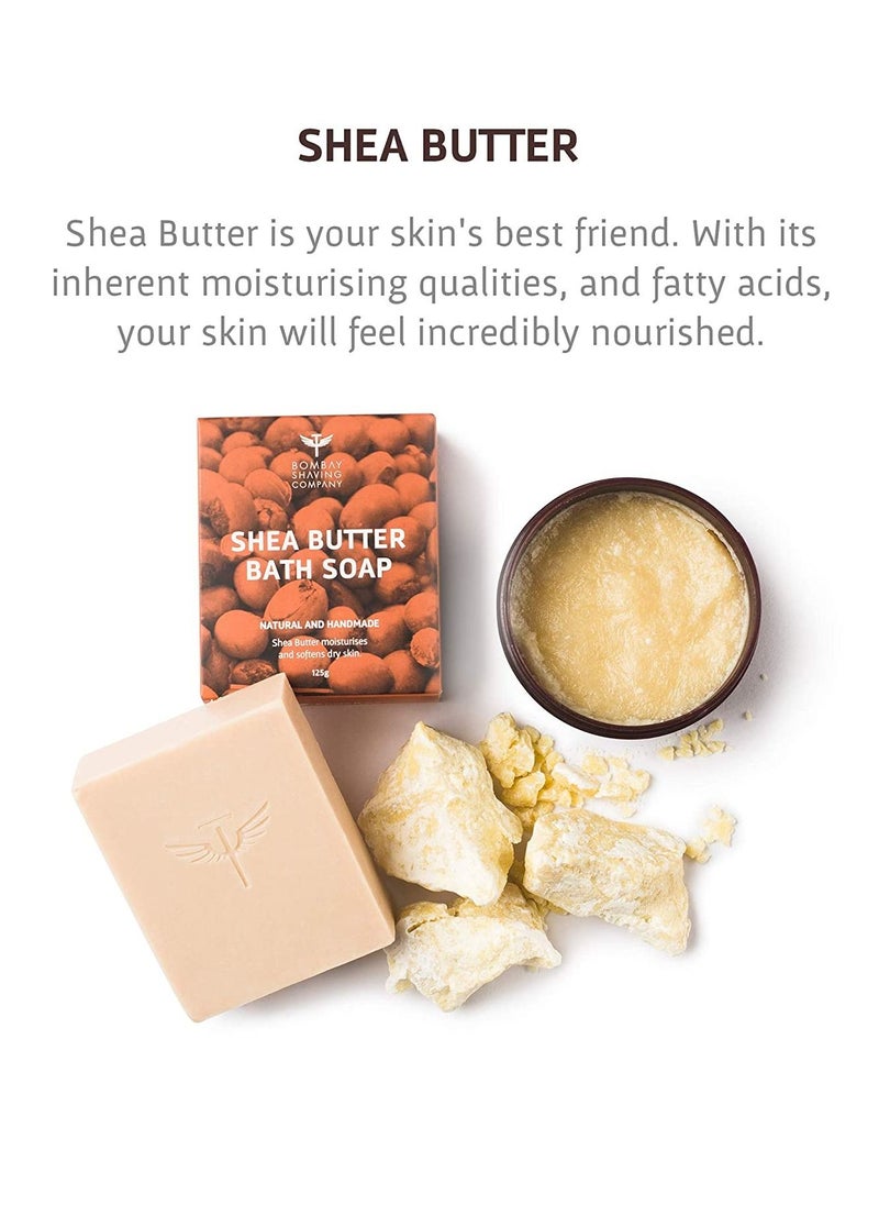 BOMBAY SHAVING COMPANY Shea Butter Moisturizing Bath Soap with Extra Virgin Coconut Oil and honey for dry skin 125g Pack of 2  - Image 3