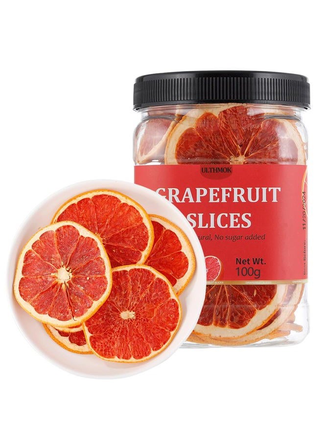 ULTHMOK Premium Dried Grapefruit Slices 3.5 Oz/100g,Dehydrated Grapefruit,100% Natural,No Additives & No Sugar Added. - Image 1