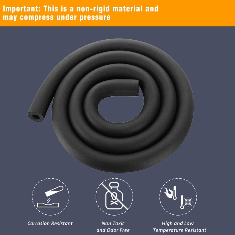 Allwin Pipe Insulation Foam Tube - 1Inch Foam Tubing for AC Unit, Guitar Stands, Exercise Machine Handle and Roof Rack (1" ID X 3/8" TK-6Ft) - Image 3