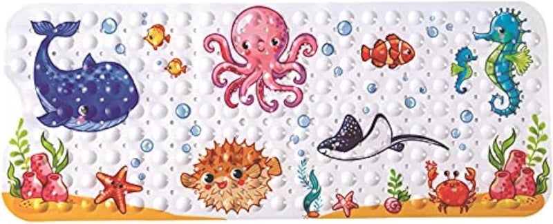 X spring Large Non-Slip Bathtub Mat for Adults and Kids - 40x16 Inch with Suction Cups - Image 1