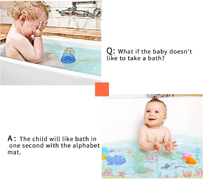 X spring Large Non-Slip Bathtub Mat for Adults and Kids - 40x16 Inch with Suction Cups - Image 3