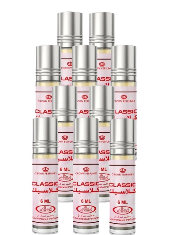 Alrehab 10 Pieces Classic Perfume 6ML - Image 1