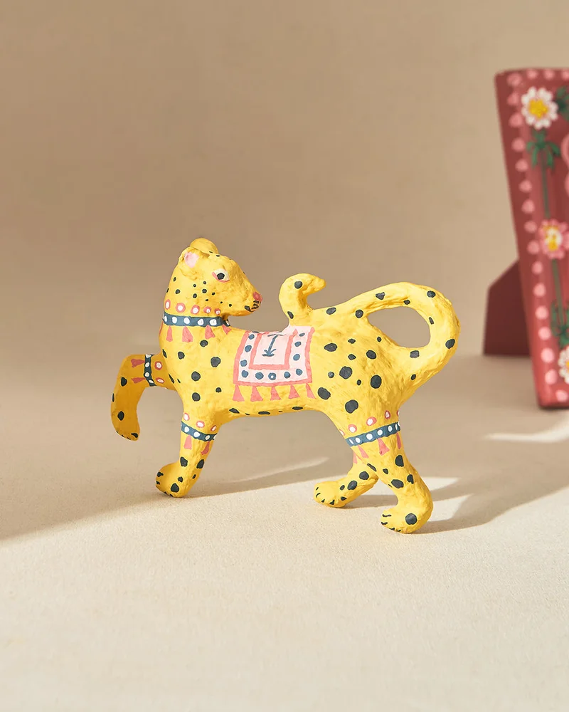 Chumbak Leopard Paper Mache, Figurine, | Lost in Paradise