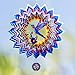 OFEWPAGA Hummingbird Gifts for Women Hummingbird Wind Spinner Birthday Gifts for Women Mom Grandma12 inch 3D Stainless Steel Hanging Wind Spinners for Garden Decoration - Image 3