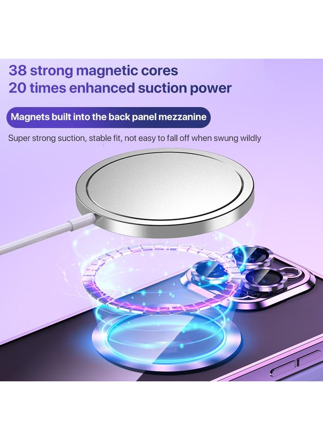 Zaboon Case For iPhone 11 MagSafe CD Texture Metal Lens Frame Full Coverage Phone Case - Image 2