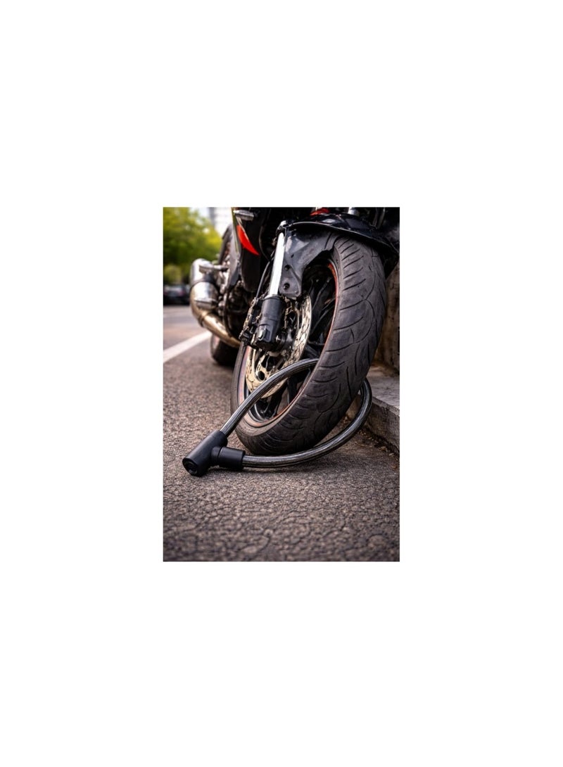 Heavy-duty wire lock for motorcycles and bicycles – - Image 1