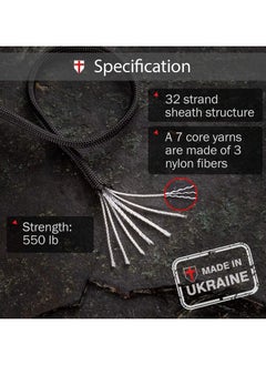 NajmStyle Paracord 100 ft - Type III Paracord 550-4mm Nylon Rope Mil-Spec para Cord - Camping Rope Hiking Fishing Survival Boy Scout Parachute Cord - Outdoor Hammock 550 Paracord  - Image 2
