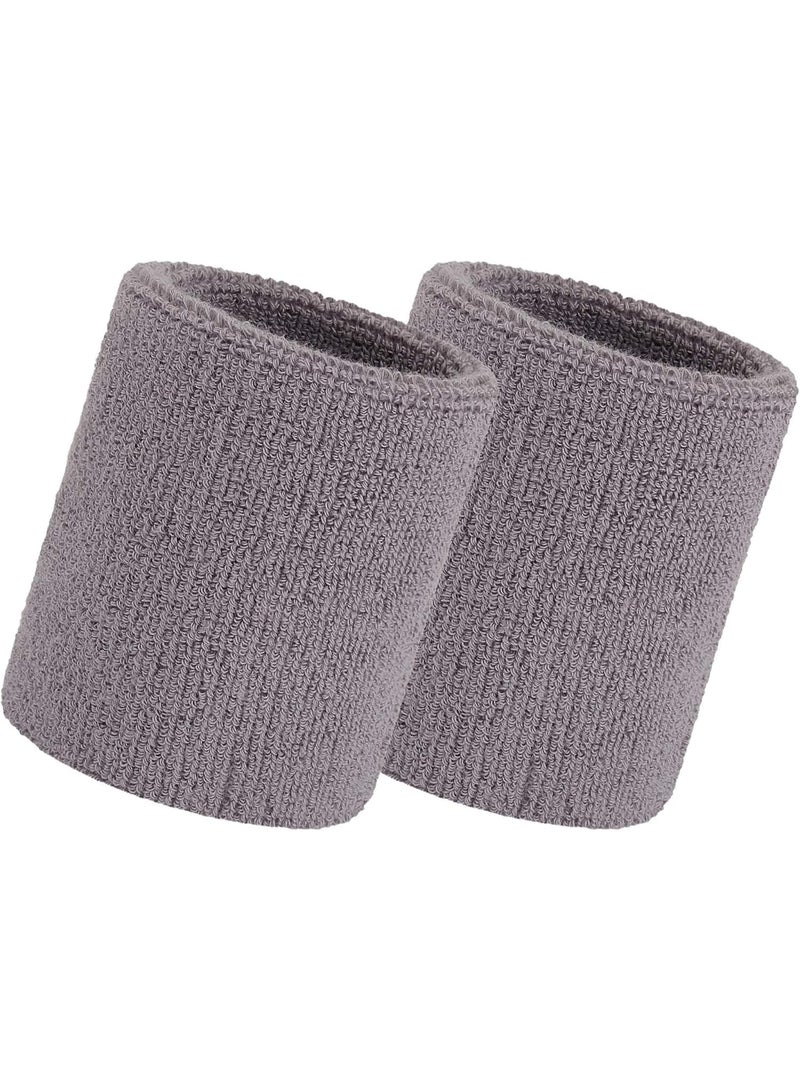 Joker Sweat Resistant Wristbands for Hands, Wrists, and Basketball, Grey - Image 1