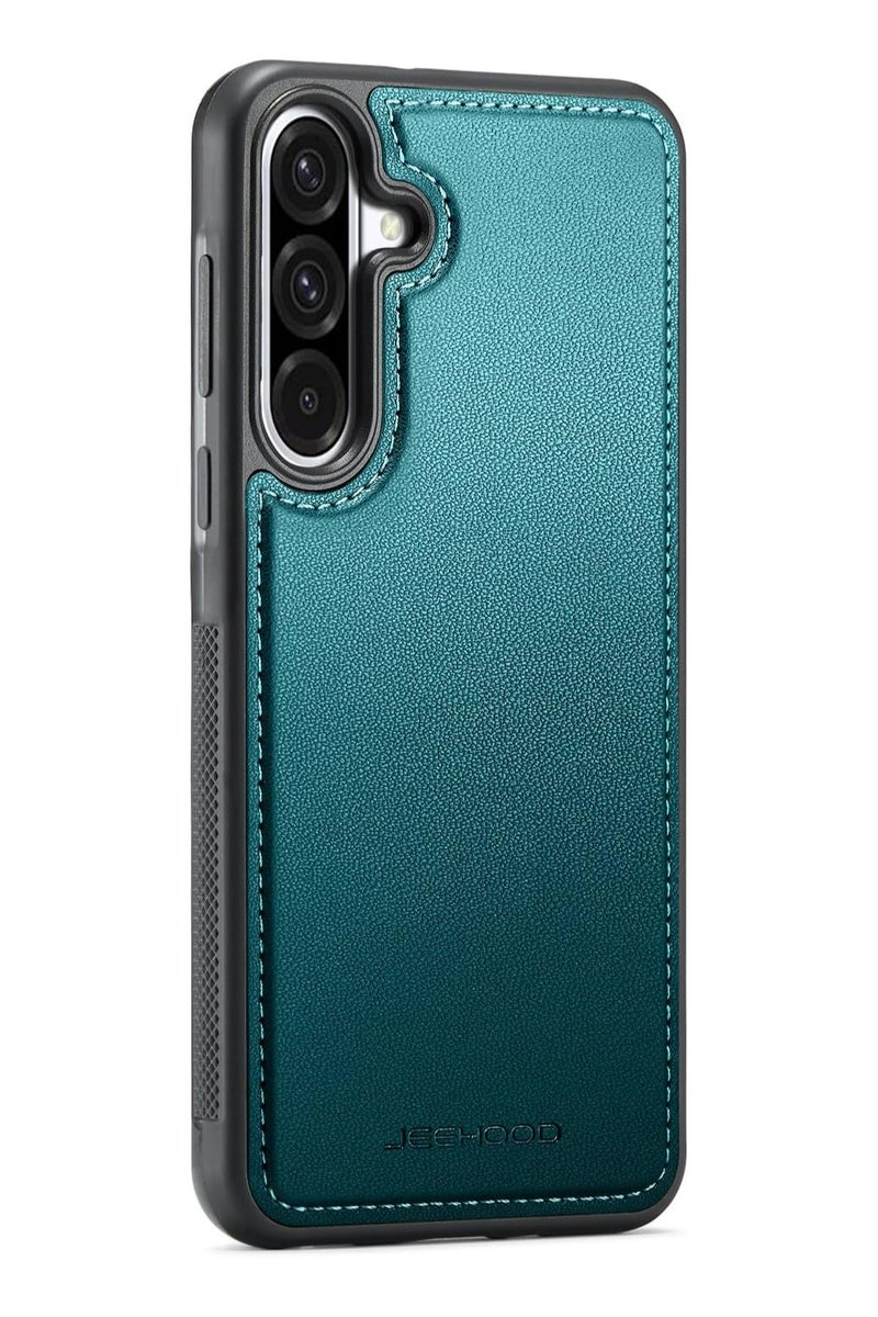 JEEHOOD CaseMe Phone Case Compatible with Samsung Galaxy A56 5G Luxury PU Leather Back Cover Cover Compatible with Samsung Galaxy A56 5G - Green - Image 1
