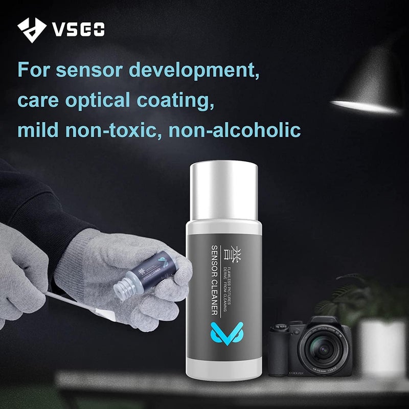 VSGO VS-S02-E APS-C Digital Camera Sensor Cleaning Kit Clean Swab × 10 with Sensor Cleaner Solution for Nikon Canon DSLR Cleaning - Image 3